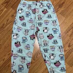 Secret Treasures Cat Coffee Pajama Pants Size Small